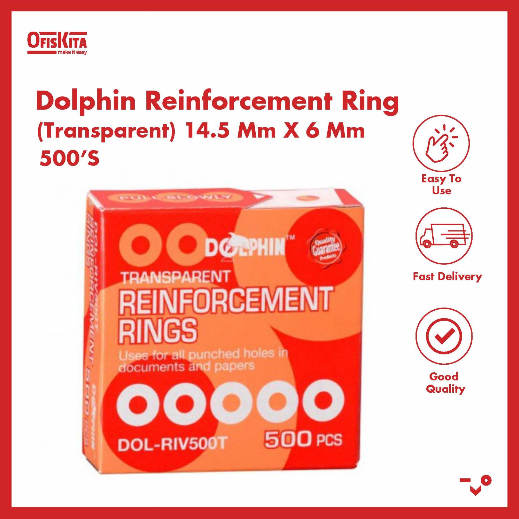 Ofiskita Dolphin Reinforcement Rings (Transparent) 14.5 Mm X 6 Mm 500’s